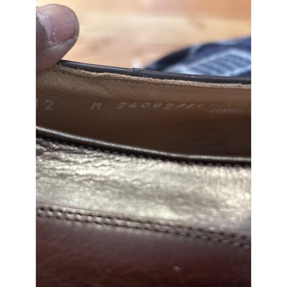 MensBistonian Florentine Leather Tassel Loafers 12M Brown Made In Italy - Picture 9 of 11